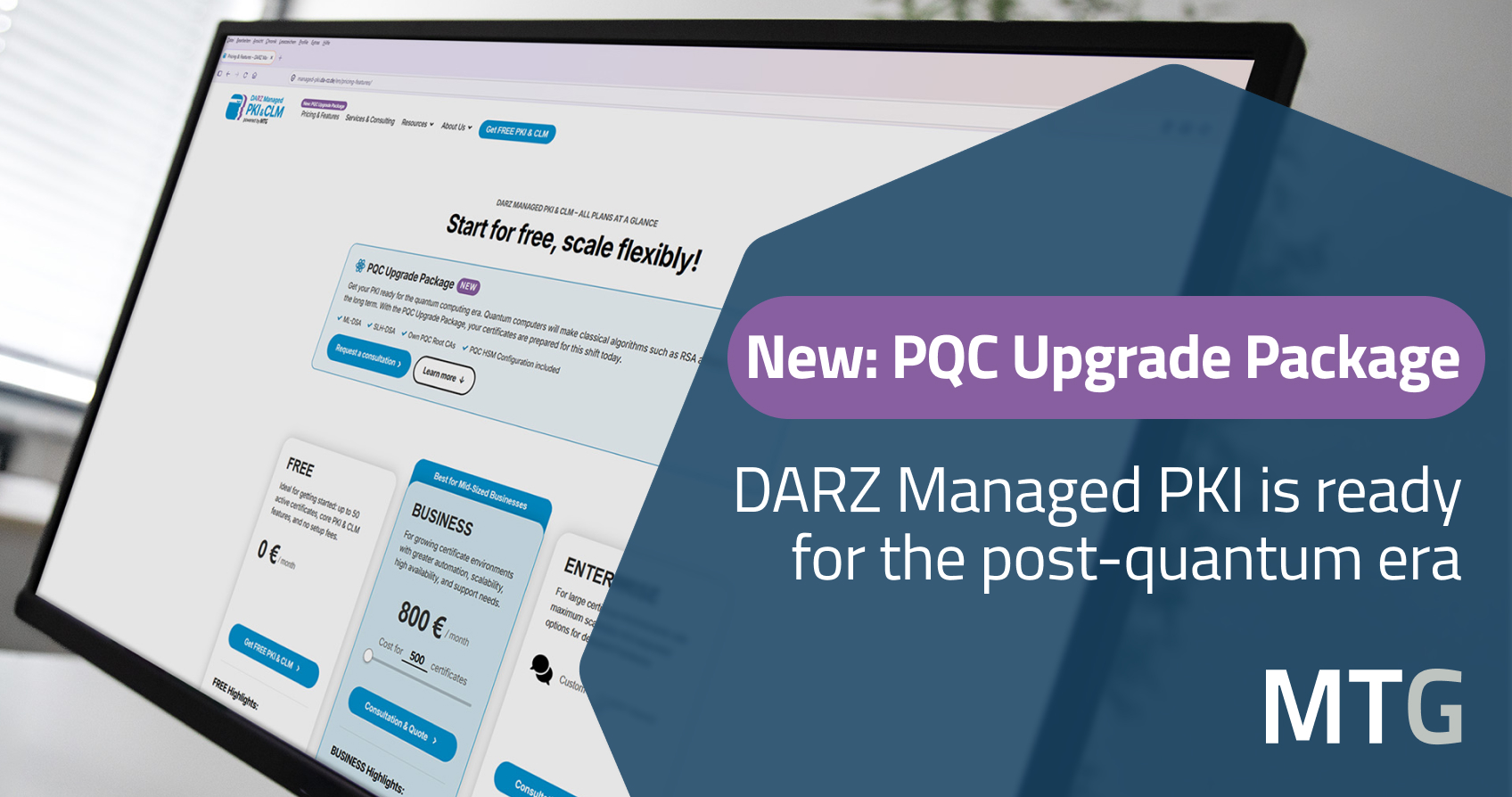 PQC Upgrade Package for the DARZ Managed PKI powered by MTG