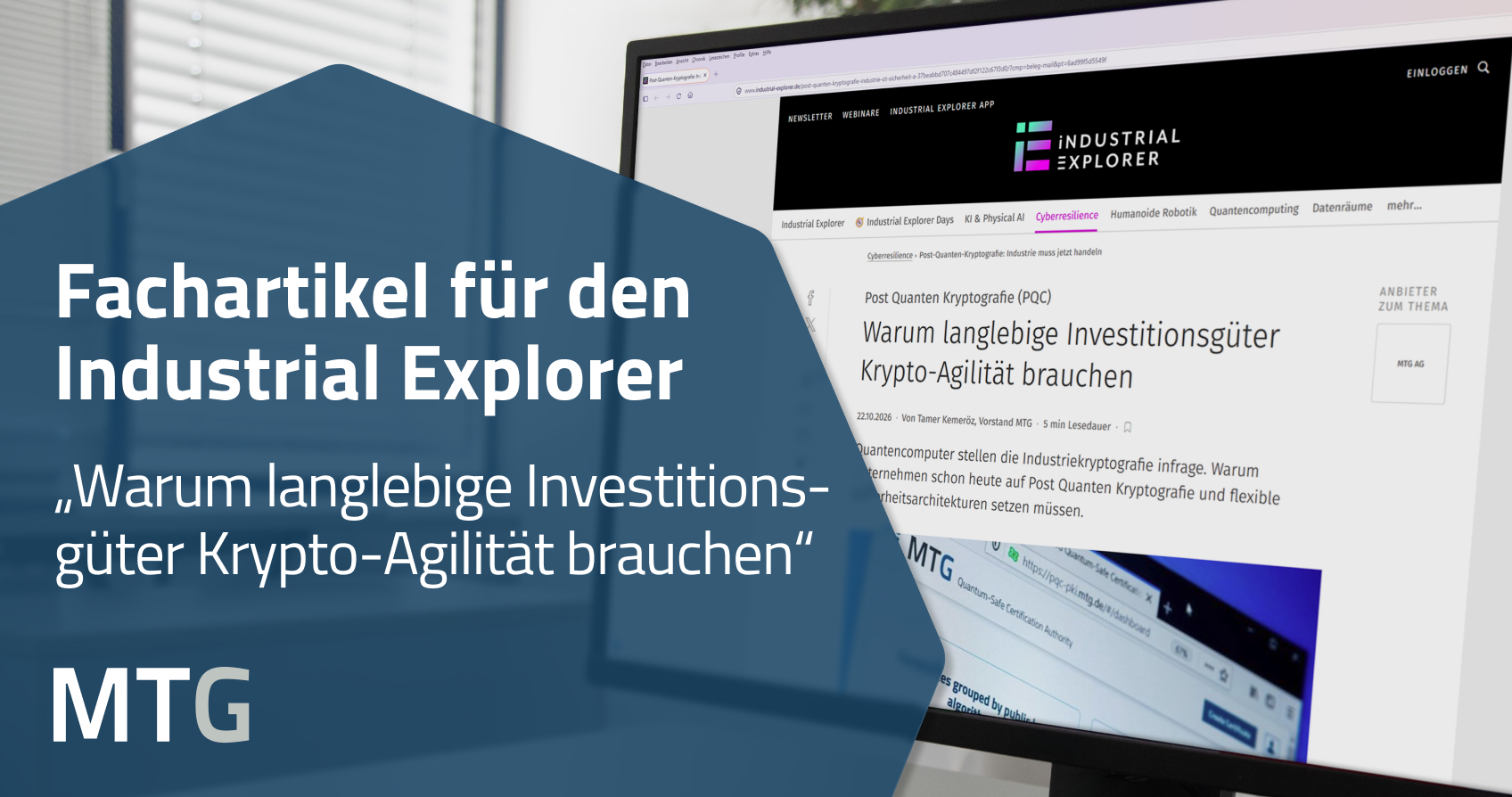 Fachartikel für den Industrial Explorer: Warum langlebige Investitionsgüter Krypto-Agilität brauchen