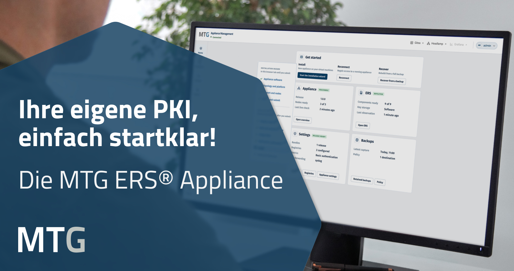 Ihre PKI, einfach startklar! MTG ERS Appliance